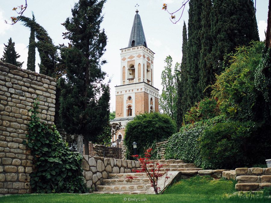The grounds of Bodbe Monastery outside Sighnaghi, Kakheti.