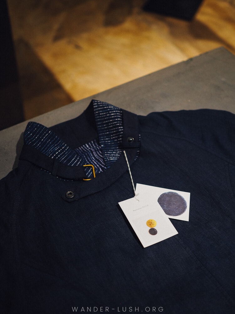 Sustainable fashion at Kilomet109 in Hanoi, Vietnam.