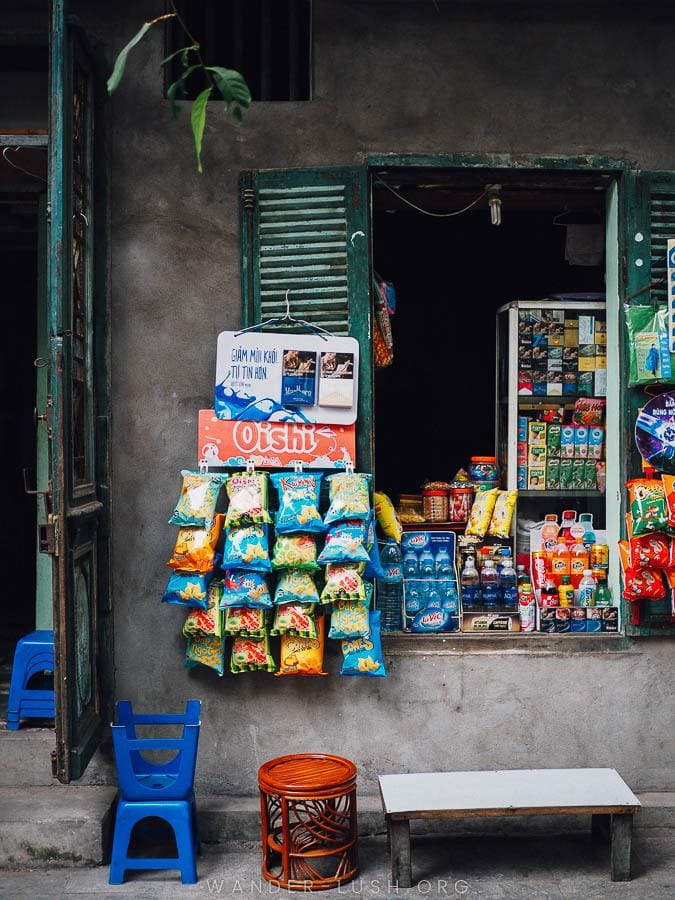 A photogenic shop in the Old Quarter, Hanoi.