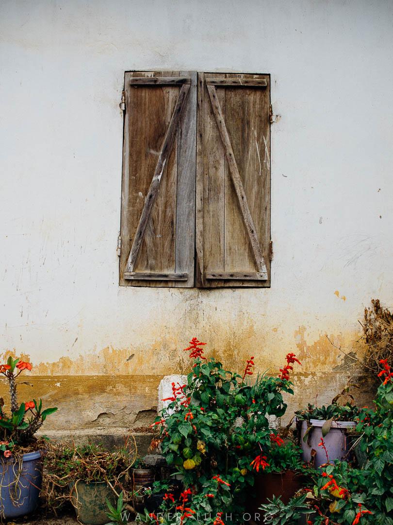 A house and garden in a small village in Ha Giang, Vietnam.