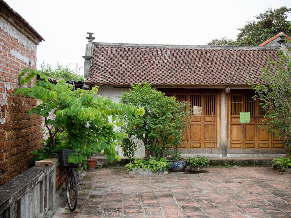 A courtyard in Duong Lam Ancient Village near Hanoi.