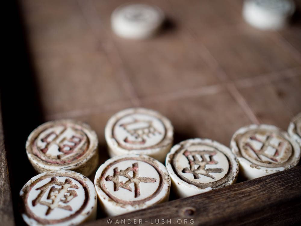 Traditional checkers at Duong Lam Ancient Village near Hanoi.