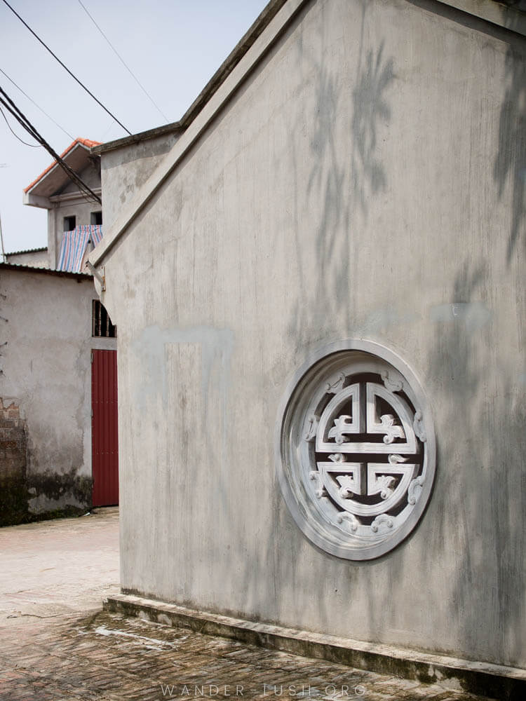 An old window in Duong Lam Ancient Village near Hanoi.