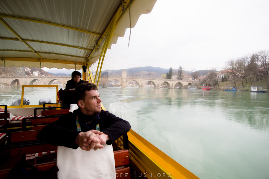 A boat ride on the River Drina in Bosnia.