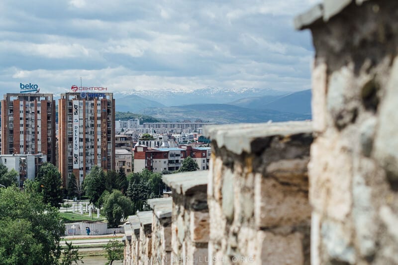 City view from the top of Skopje Fortress.