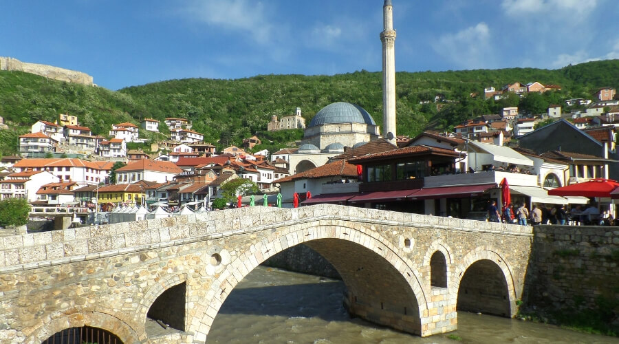 An old bridge in Prizren, Kosovo.