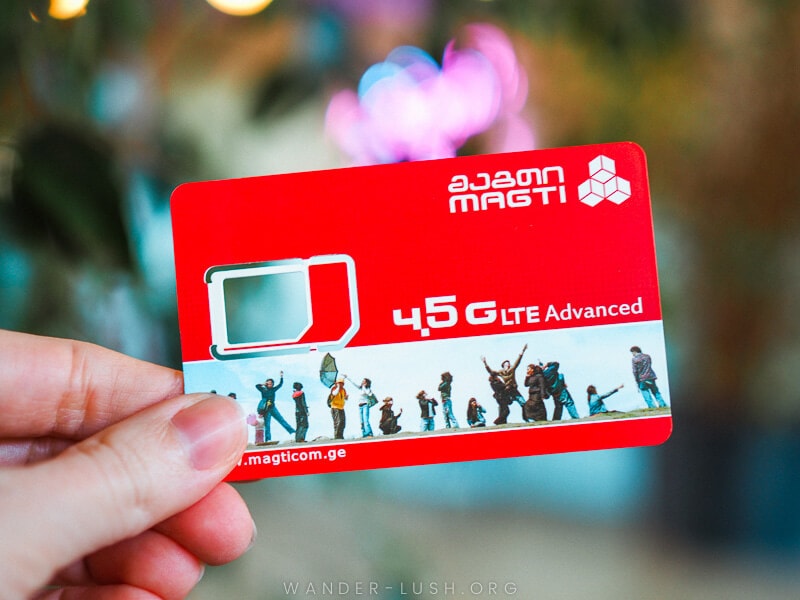 A Georgian Magti sim card.