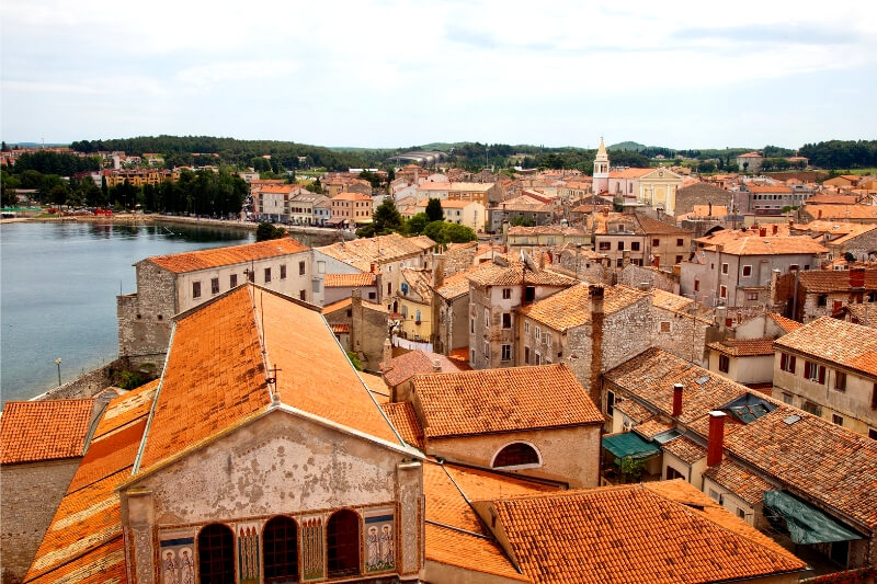 A sea of orange rooftops in Istria, Croatia. 