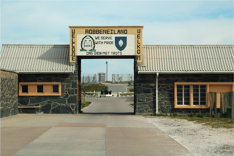 The entrance to Robben Island prison.