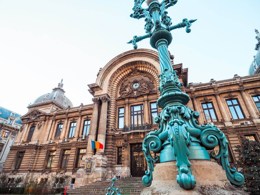 Historic architecture in Bucharest, Romania.