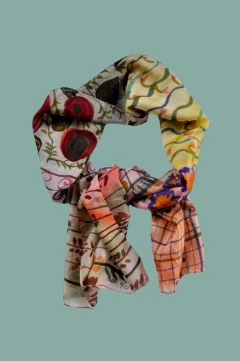 Silk batik scarf from Gallery 27.