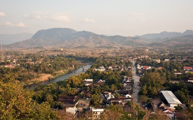 View of Luang Prabang from Mount Phousi