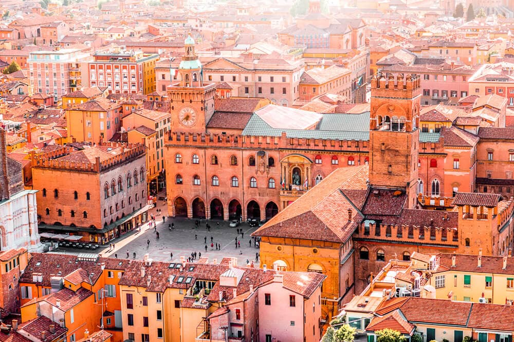 The city of Bologna in Italy.