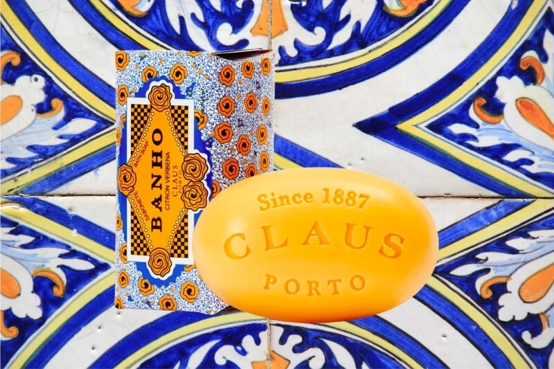 A box and bar of Claus Porto soap.