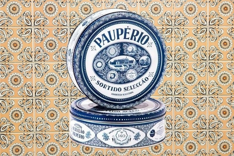 Tins of traditional Portuguese cookies.