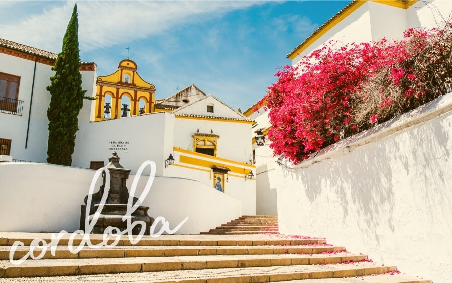 White walls and yellow details in Cordoba, one of the prettiest cities in Spain.