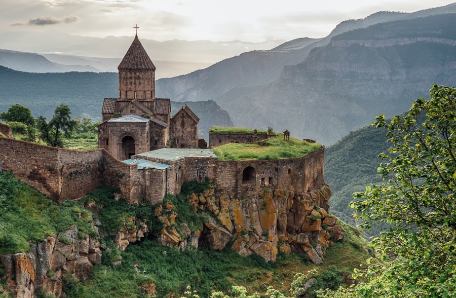 Tatev Monastery, an impressive clifftop church in southern Armenia.