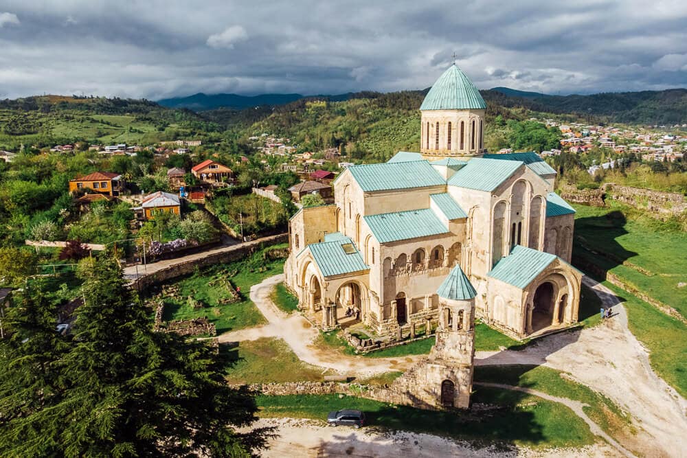 Aerial view of Bagrati Cathedral.