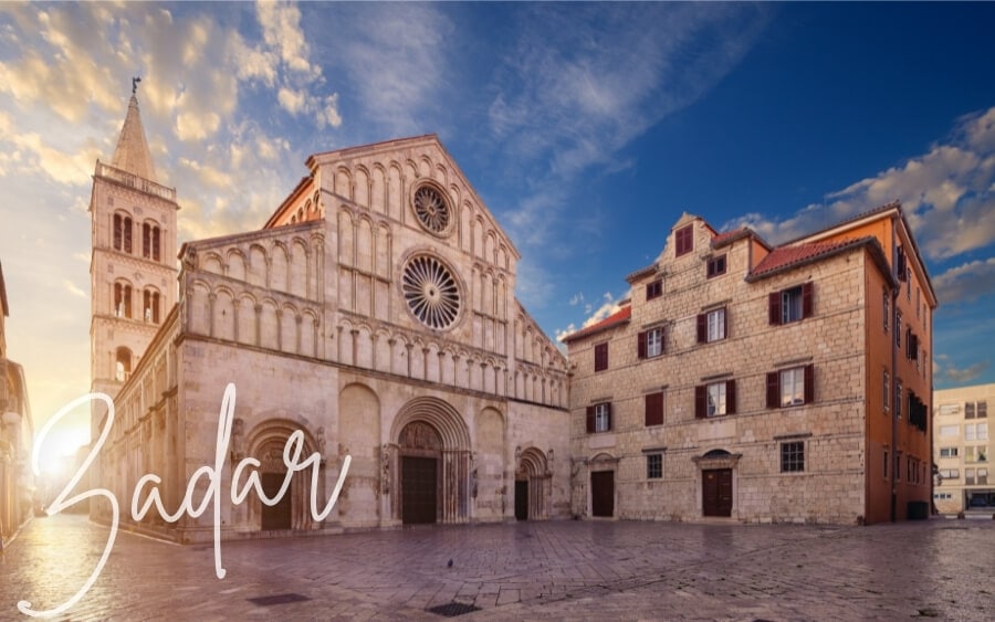 Historical architecture in Zadar, one of the most popular cities to visit in Croatia.