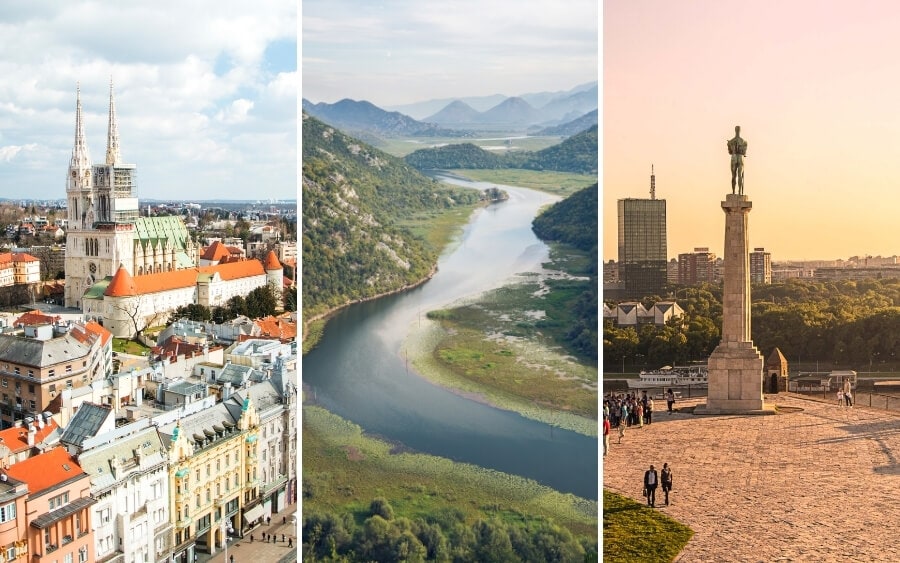 Zagreb, Montenegro and Belgrade.