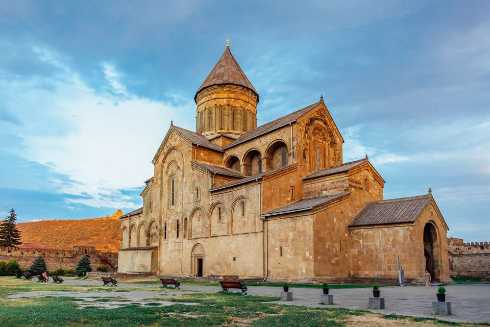 The grand Svetitskhoveli Cathedral in Mtskheta, Georgia.