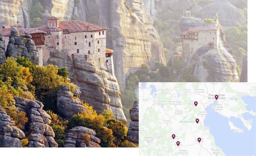The monasteries of Meteora.