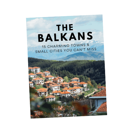 Free Balkans cities guide PDF cover icon.