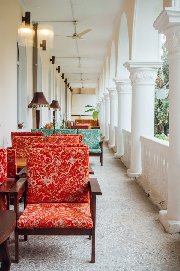 A balcony bar at Tskaltubo Spa Resort.