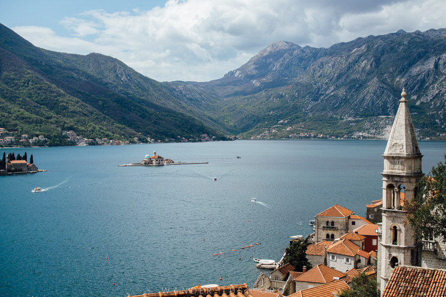 A beautiful view of Perast from the Adriatic highway.