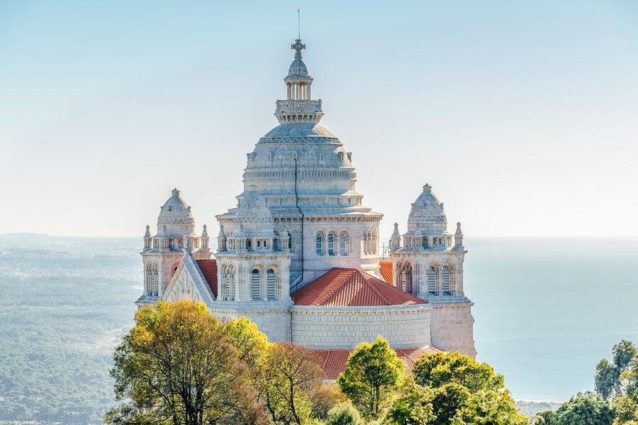 View of the top of Santa Luzia Sanctuary in Viana do Castelo.