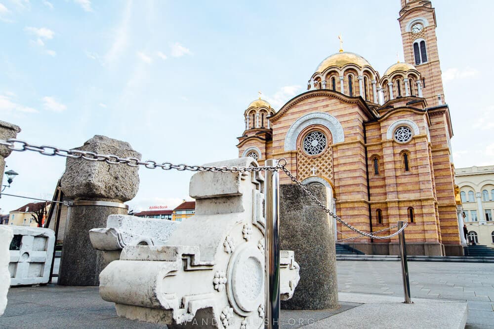 Christ the Savior Cathedral, a main landmark and must-visit attraction in Banja Luka, Bosnia & Herzegovina.