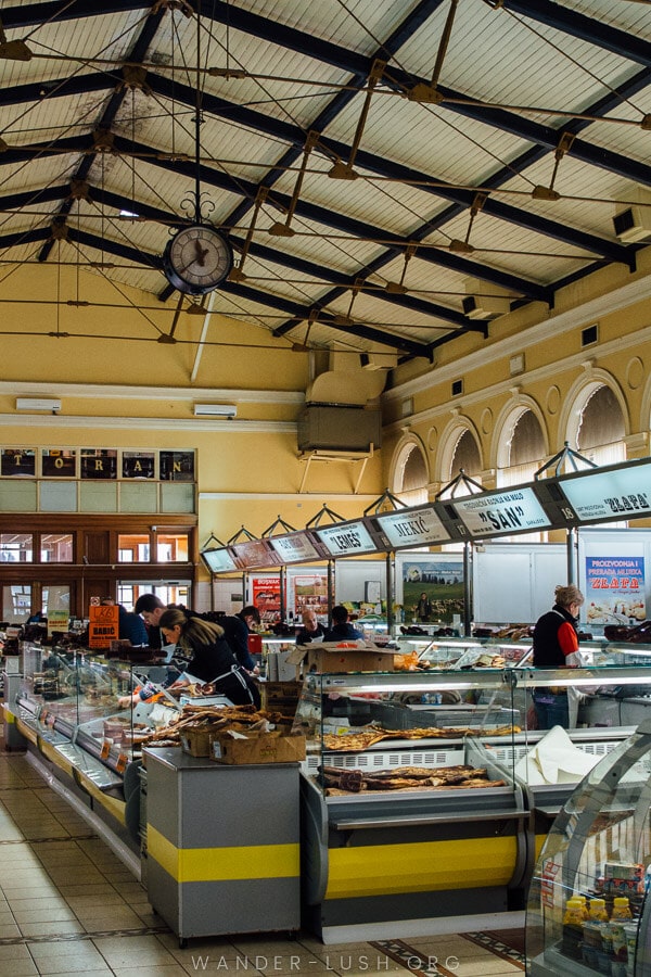 The undercover produce market in Sarajevo, Bosnia and Herzegovina.
