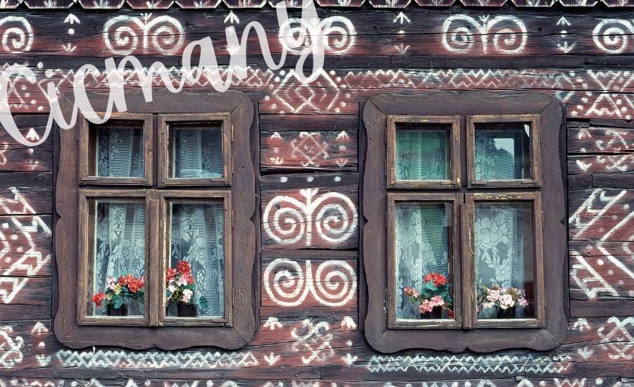 A traditional painted house in Cicmany village, Slovakia.