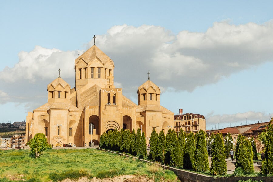 Saint Gregory the Illuminator Cathedral in Yerevan, the biggest Armenian church in the world.
