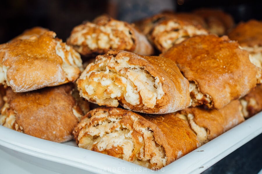 Kada, a traditional Georgian cake for sale at a bakery in Kutaisi.