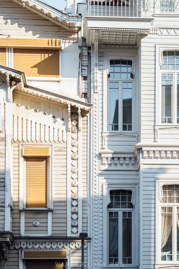 Details of an Ottoman-era house in the district of Arnavutkoy, Istanbul.