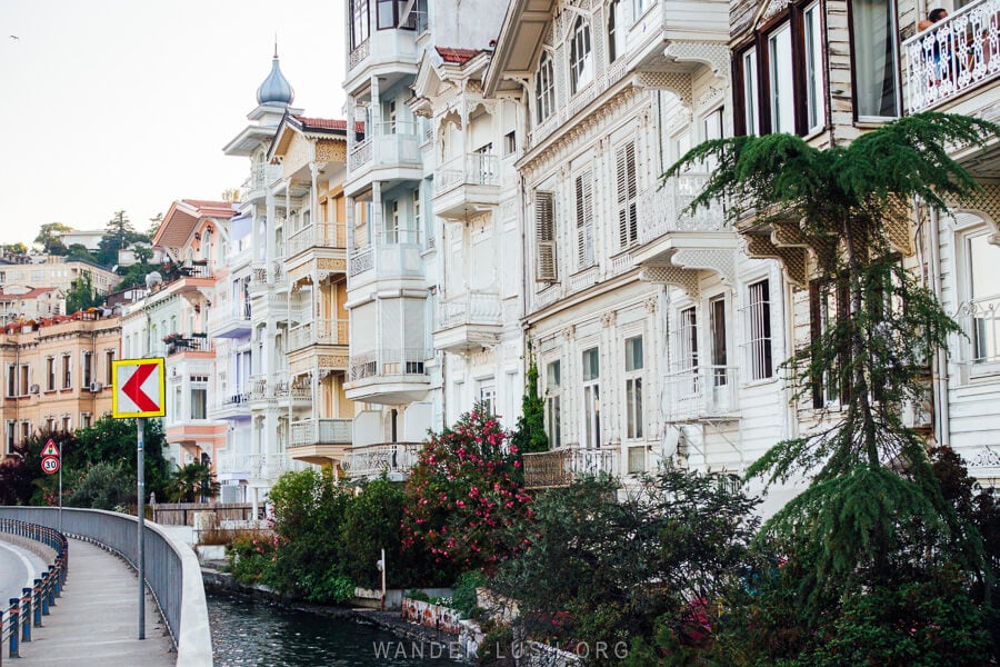 Stunning Ottoman Art Nouveau houses in Arnavutkoy, Istanbul.