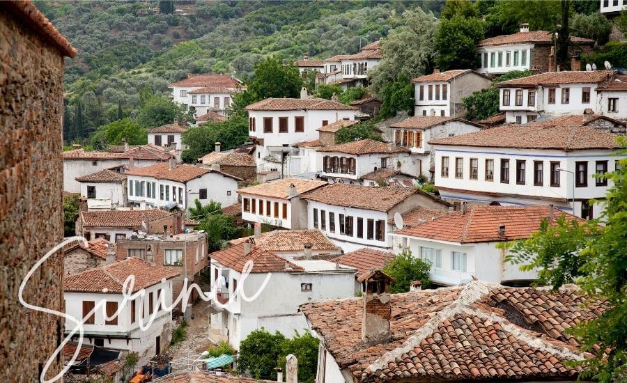 Sirnice, a popular hill top town near Izmir in Turkey.