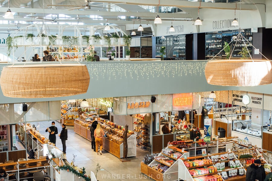 Bazari Orbeliani, a cool modern market in Tbilisi, Georgia.