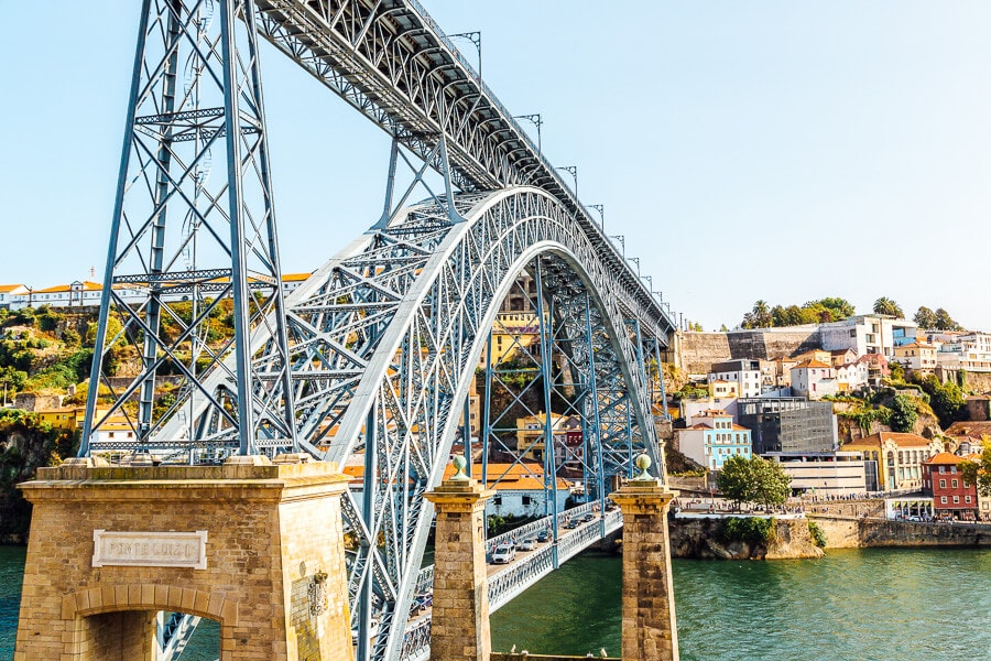 The Dom Luis bridge in Porto.
