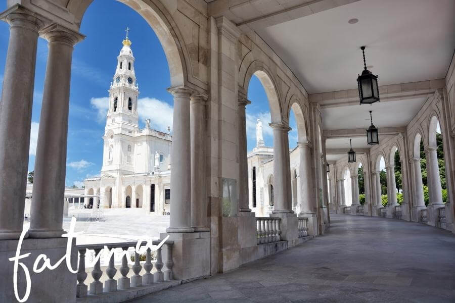 Cloisters and white sanctuaries in the lovely Portuguese town of Fatima.