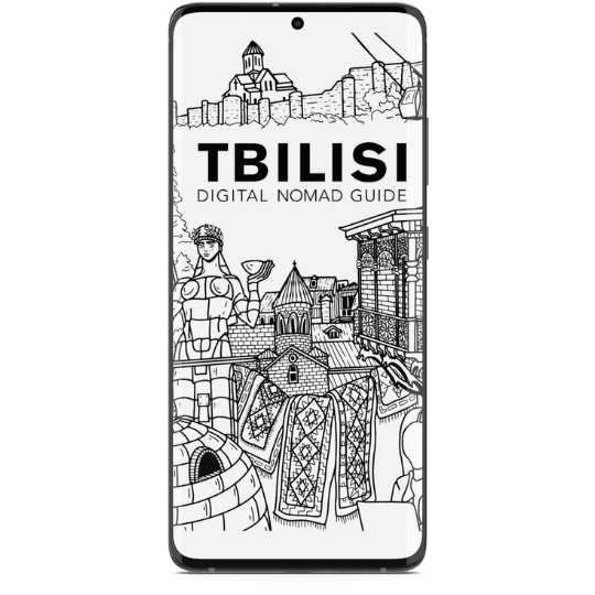 Digital Nomad Guide to Tbilisi ebook iPhone cover.
