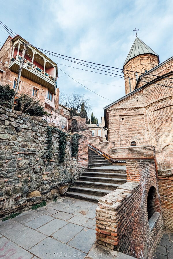 The Betlemi Street Stairs, a historic set of steps in Old Tbilisi, Georgia.